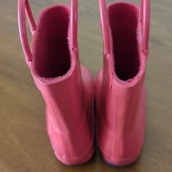 Kushyshoo Red kids/toddler Red Rain Boots water proof rubber boots toddler size6 - Picture 8 of 9